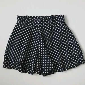 Polka dot Navy blue white Ruffle shorts size XS